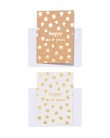 HEMA Gelukkig nieuwjaarkaarten met envelop - 10 stuks (multi) - thumbnail