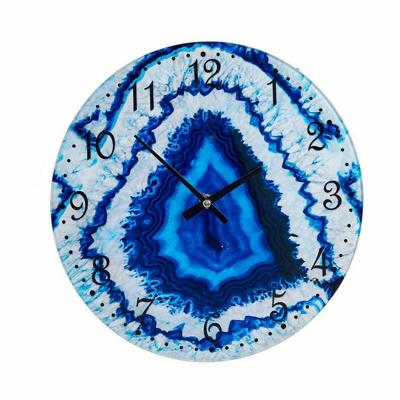 Muurklok Gift Decor Blauw Kristal Marmer 30 x 4 x 30 cm (4 Stuks) Muurklok Gift Decor Blauw Kristal Marmer 30 x 4 x 30 cm (4 Stuks)