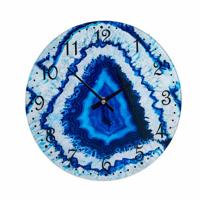 Muurklok Gift Decor Blauw Kristal Marmer 30 x 4 x 30 cm (4 Stuks) - thumbnail