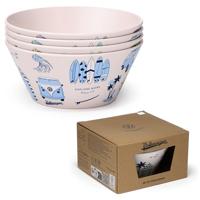 VW T1 Volkswagen Busje Explore Set van 4 Duurzame RPET Picknick Kommen - thumbnail