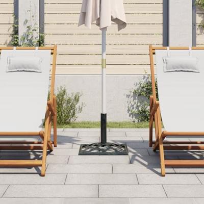 VidaXL Parasolvoet 44x44x31 cm gietijzer groen