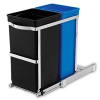 Simplehuman Afvalemmer Pull Put Inbouw 20+15 liter - thumbnail