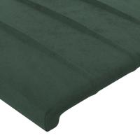 Hoofdbord met randen 83x16x78/88 cm fluweel donkergroen - thumbnail