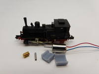 micromotor NA034G motor ombouwset voor Arnold DR BR 89.6, DB SJ BR 89.7, KPEV T3, Bentheimer Eisenbahn T3 - thumbnail
