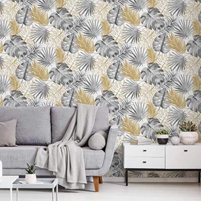Dutch Wallcoverings Behang Escapade Palmbladeren Zwart/Goud L604-09