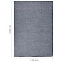 VidaXL Buitenkleed platgeweven 160x230 cm blauw - thumbnail