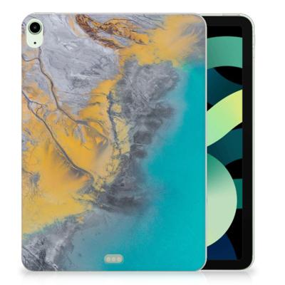 iPad Air (2020/2022) 10.9 inch Tablet Back Cover Marble Blue Gold iPad Air (2020/2022) 10.9 inch Tablet Back Cover Marble Blue Gold