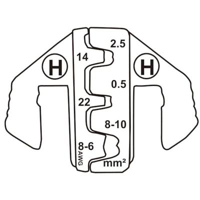 TOOLCRAFT PLE-0H Krimp-onderdelen Platte stekkers, D-sub stekkers Krimpbereik: 2.5 tot 10 mm² Geschikt voor merk: TOOLCRAFT PZ-500