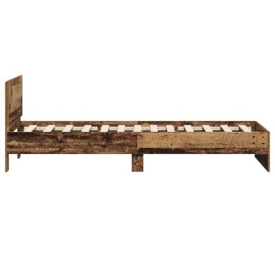 Bedframe met hoofdeinde Oud hout 90 x 190 cm Bewerkt hout
