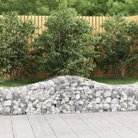 VidaXL Schanskorf gewelfd 200x50x40/60 cm gegalvaniseerd ijzer - thumbnail