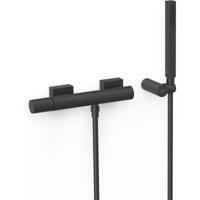 Douchekraan Tres Project | Opbouw | Mengkraan | 1-weg | hoh 15 cm | 1-knop | Rond | Zwart - thumbnail