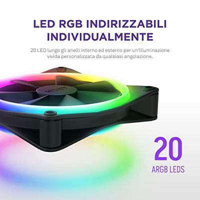 NZXT F120 RGB DUO - 120mm RGB Fan - Triple - Black