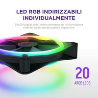NZXT F140 RGB DUO - 140mm RGB Fan - Twin - Black - thumbnail