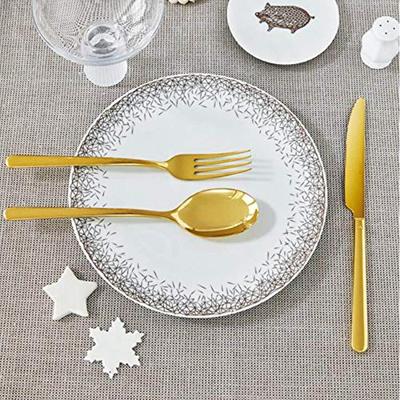 Sambonet Bestekset Linear - Goud - 30 delig / 6 personen Sambonet Bestekset Linear - Goud - 30 delig / 6 personen