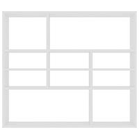 Wandschap 90x16x78 cm bewerkt hout wit - thumbnail