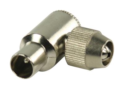 Coax connector metaal male haaks - thumbnail