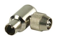 Coax connector metaal male haaks - thumbnail