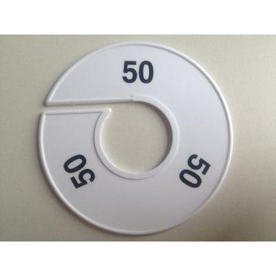 Maatring 11 cm wit/zwart 50