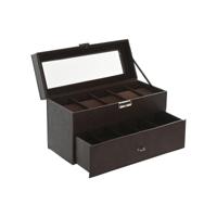 Juwelenkistje Home ESPRIT Bruin Polyurethaan Kristal Hout MDF 27,5 x 11 x 15 cm - thumbnail