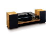 Platenspeler met Bluetooth® en twee aparte luidsprekers Wood - thumbnail