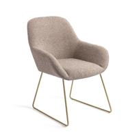 Jesper Home Eetkamerstoel 'Kushi' Slide Gold, kleur Stone Haze - thumbnail