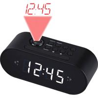 Enzo Denver Wekkerradio met projectie LED zwart - 8140220 - thumbnail