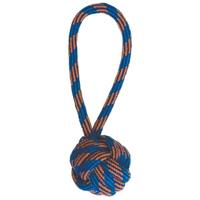 Happy Pet Ropee Bal Tugger Flostouw Blauw/Oranje 26X9X10 CM - thumbnail