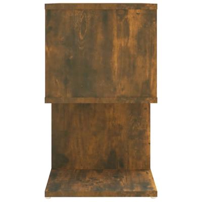 Nachtkastje 50x30x51,5 cm bewerkt hout gerookt eikenkleurig