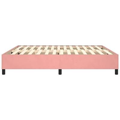 Bedframe fluweel roze 200x200 cm