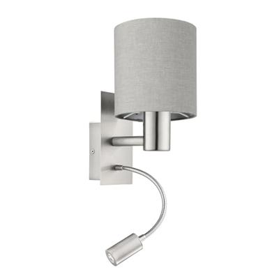 Eglo WandlampPasteri bruine kap met leeslampje - 96481
