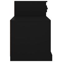 Schoenenkast 100x42x60 cm bewerkt hout zwart - thumbnail