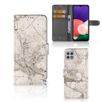 Samsung Galaxy A22 5G | Bookcase | Marmer Beige - thumbnail