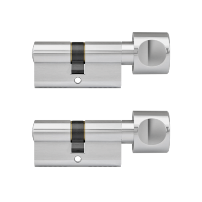 DOM set [2x] dubbele draaikop knopcilinder gelijksluitend - 333K6 Plura SKG2 - 30-30mm