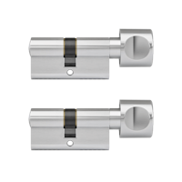 DOM set [2x] dubbele draaikop knopcilinder gelijksluitend - 333K6 Plura SKG2 - 30-30mm - thumbnail