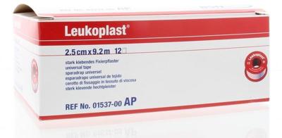 Leukoplast Hechtpleister 9.2m x 2.5cm huidskleur 12 Stuks Leukoplast Hechtpleister 9.2m x 2.5cm huidskleur 12 Stuks