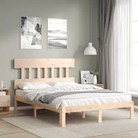 Bedframe zonder matras massief grenenhout 140x190 cm - thumbnail