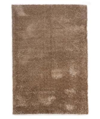 Tapeso Hoogpolig vloerkleed velvet - Posh beige - 140x200 cm