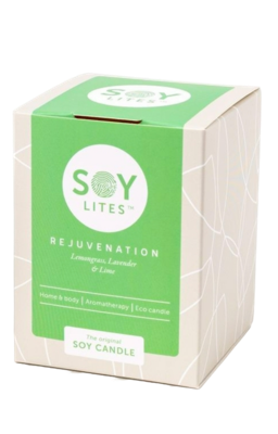 Soylites Soycandle Rejuvenation - Lemongrass, Lavender & Lime