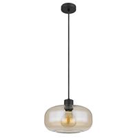 Globo Zwarte hanglampGiuseppe amber glas - 15566HA - thumbnail