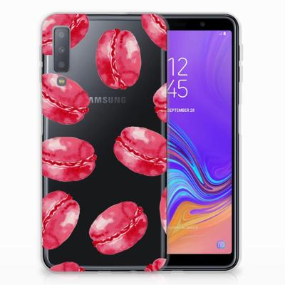 Samsung Galaxy A7 (2018) | Siliconen Case | Pink Macarons