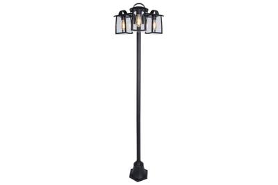 Lutec Leuke tuinlampKelsey zwart 3-lichts - 7273606012