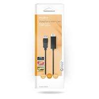 Nedis DisplayPort-Kabel | DisplayPort Male | HDMI Connector | 4K@30Hz | Vernikkeld | 3.00 m | Rond | PVC | Zwart | Doos - CCGB37100BK30 - thumbnail