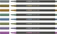 Stabilo pen 68 metallic etui 8 kleuren - thumbnail