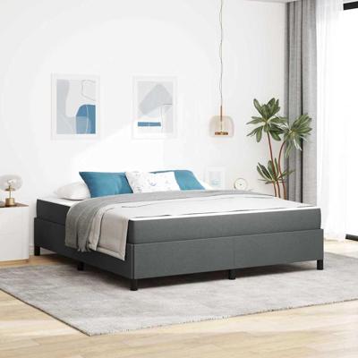 Boxspring bed Donkergrijs, Zwart 180 x 200 cm