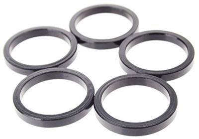 VWP balhoofdtussenring spacer alu 5mm 1.1/8" zwart p/5