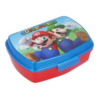 Broodtrommel Super Mario Plastic Rood Blauw (17 x 5.6 x 13.3 cm) - thumbnail