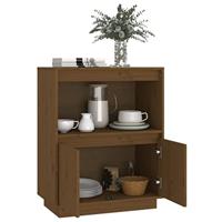 Dressoir 60x34x75 cm massief grenenhout honingbruin - thumbnail