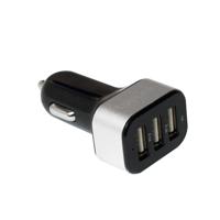 LogiLink USB-oplader 25.5 W 3x USB-A Zwart Auto - thumbnail