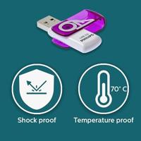 Philips FM64FD00B USB flash drive 64 GB USB Type-A 3.0 (3.1 Gen 1) Paars, Wit - thumbnail