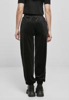 Urban Classics / joggingbroek Ladies Velvet in zwart - thumbnail